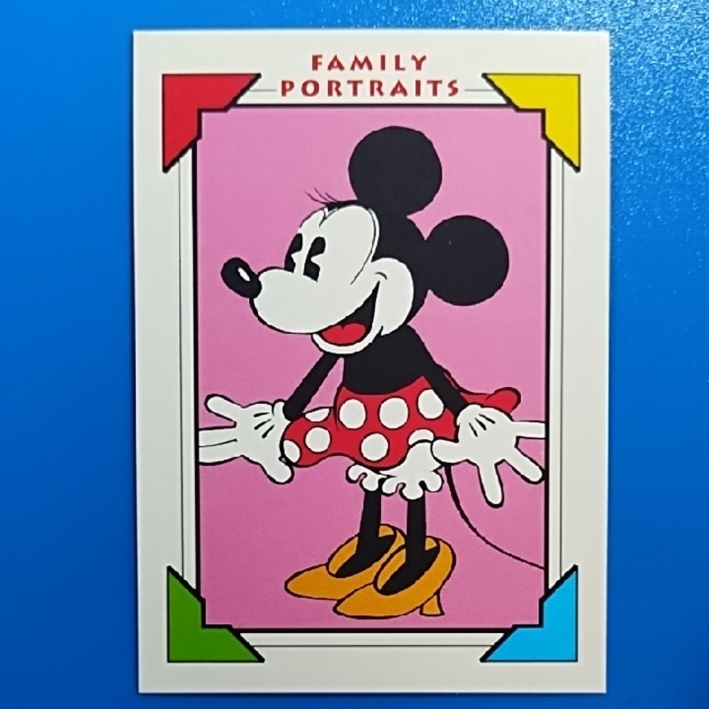 Disney Impel 1991 Trading Card Minnie Mouse #101 Excellent Family Portraits